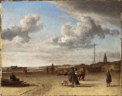 Scheveningen strandja alkotó: Adriaen van de Velde