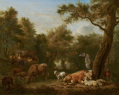 Erdős táj szarvasmarhákkal alkotó: Adriaen van de Velde