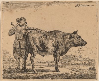 Fiatal pásztor egy bikával alkotó: Adriaen van de Velde