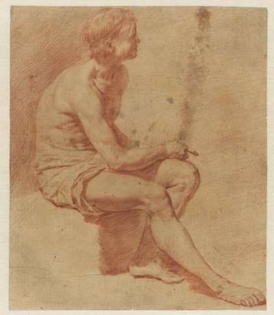 Ülő férfi akt alkotó: Adriaen van de Velde