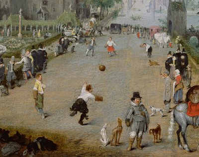 Jeu de paume egy vidéki palota előtt alkotó: Adriaen van de Venne