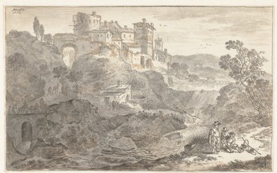 Olasz táj alkotó: Adriaen van der Cabel