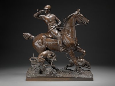 Gone Away – Egy vadászcsoport, 1887 körül (bronz) alkotó: Adrian Jones