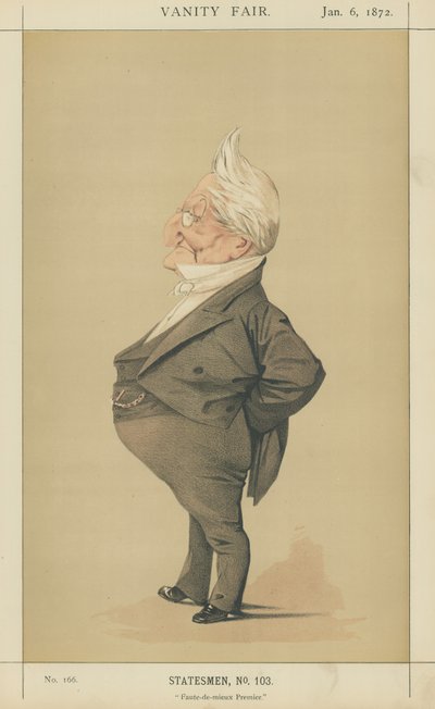 Adolphe Thiers (színes litográfia) alkotó: Adriano Cecioni