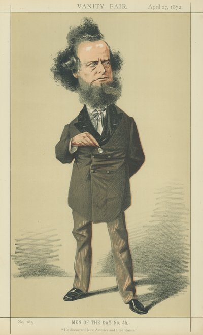 William Hepworth Dixon úr (színes litográfia) alkotó: Adriano Cecioni