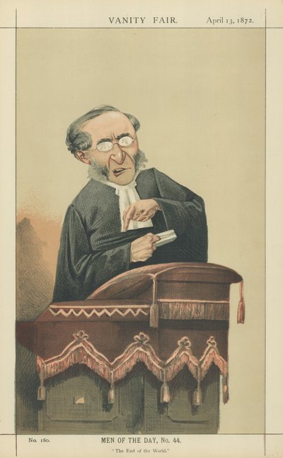 John Cumming tiszteletes (színes litográfia) alkotó: Adriano Cecioni