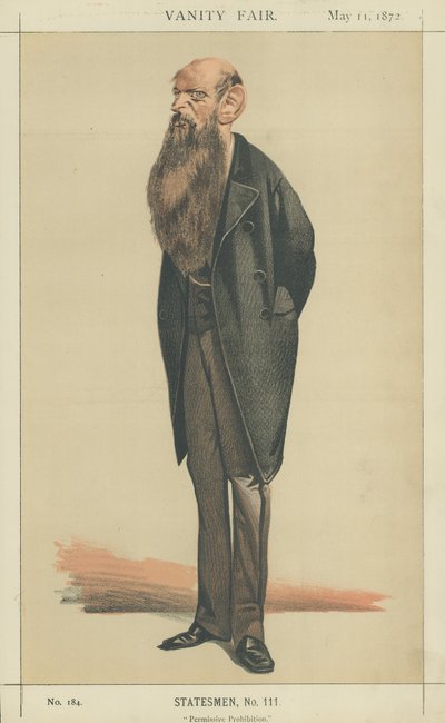 Sir Wilfrid Lawson (színes litográfia) alkotó: Adriano Cecioni