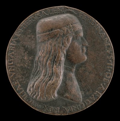 II. Aragóniai Ferdinánd, meghalt 1496-ban, Capua hercege és Nápoly királya 1495-ben [előlap], 14951496. alkotó: Adriano Fiorentino
