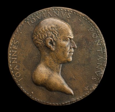 Giovanni Gioviano Pontano, 1426-1503, Költő [előlap], 1488 vagy utána. alkotó: Adriano Fiorentino