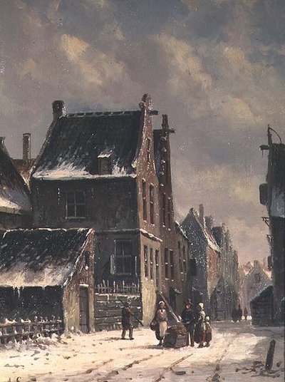 Egy holland város télen alkotó: Adrianus Eversen