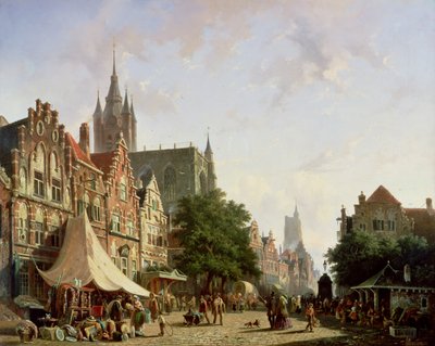 Holland utcai jelenet alkotó: Adrianus Eversen