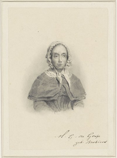 Maria Geertruida de Goeje-Barbiers portréja alkotó: Adrianus Johannes Ehnle