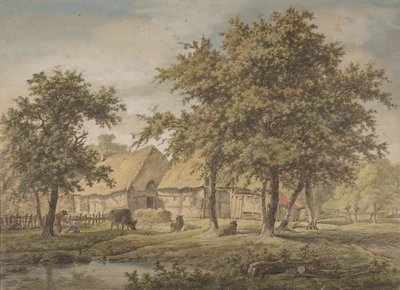 Táj parasztházzal, 1757-1837. alkotó: Adrianus de Visser