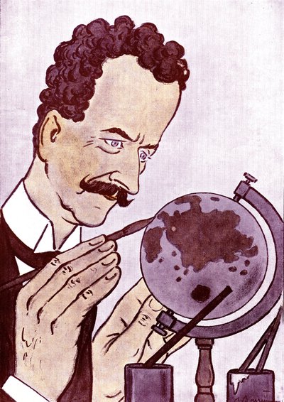 Philippe Berthelot (1866-1934) francia politikus és diplomata rajzfilmje – Adrien Barrere (1877-1931) rajza a Fantasioból alkotó: Adrien Barrere