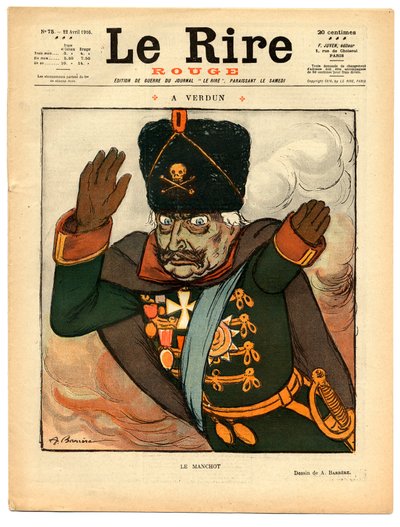 A „The Red Laughter” címlapja, színekben szatirikus alkotó: Adrien Barrere