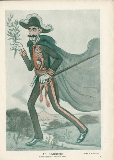 Fantasio – A Barrere (1874-1931) illusztrációja: Olaszország, Diplomácia, Róma – Barrere Camille, Diplomaták alkotó: Adrien Barrere