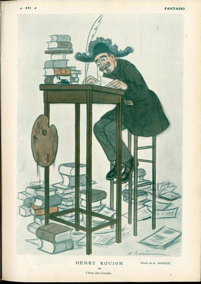 Fantasio, kb. 1912_2_15 - A Barrere (1874-1931) illusztrációja: Képzőművészet, Írásolvasás - Roujon Henry alkotó: Adrien Barrere