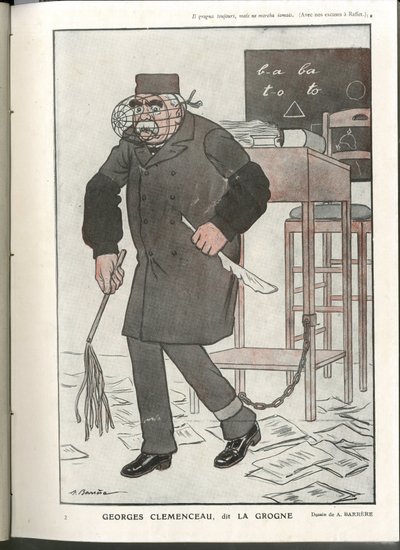 A Barrere (1874-1931) illusztrációja a „Fantasio” című filmben, 01/05/16 - Georges Clemenceau, dit La Grogne - 14-18-as háború, Cenzúra - Clemenceau George alkotó: Adrien Barrere