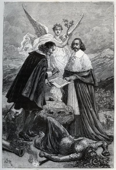 A pireneusi békeszerződés allegóriája november 7-én alkotó: Adrien Emmanuel Marie