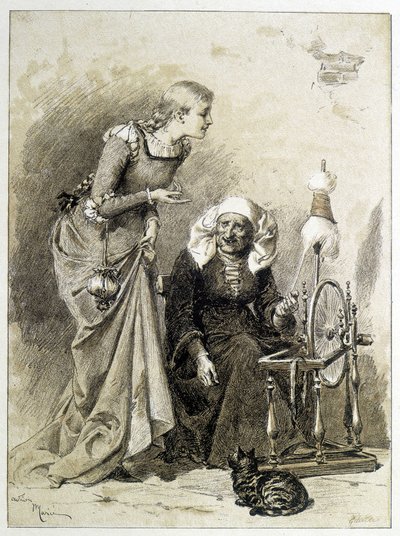 Csipkerózsika – Charles Perrault „Les Contes de Fées” című filmjében, Adrien Marie illusztrációi alkotó: Adrien Emmanuel Marie
