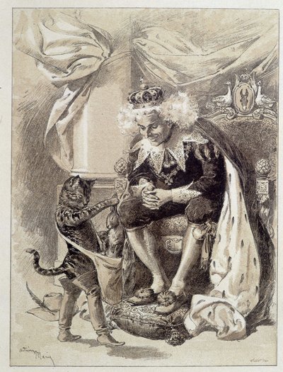 Csizmás punci – Charles Perrault „Les Contes de Fées” című filmjében, Adrien Marie illusztrációi alkotó: Adrien Emmanuel Marie