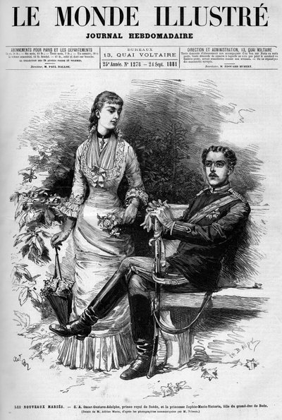 Gustave velúr herceg portréja (Oscar Gustaf Adolf alkotó: Adrien Emmanuel Marie