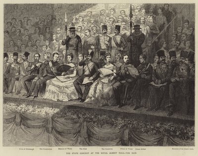 Állami koncert a Royal Albert Hallban, a Dais-ben alkotó: Adrien Emmanuel Marie