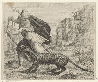 Mese a cibetmacskás nőről alkotó: Egidius  Sadeler (II)