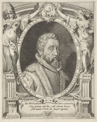 Maerten de Vos portréja 60 évesen alkotó: Egidius  Sadeler (II)