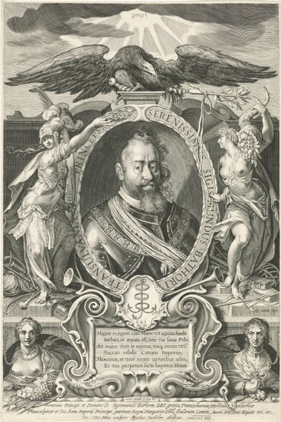 Báthory Zsigmond erdélyi fejedelem arcképe alkotó: Egidius  Sadeler (II)