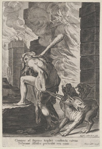 Herkules és Cerberus, 1586-1629. alkotó: Aegidius Sadeler II