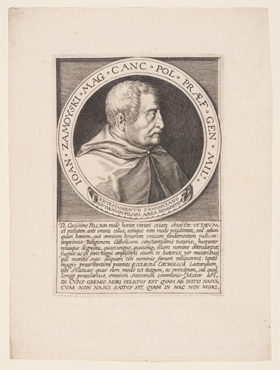 Jan Zamoyski, lengyel nemes, nagykoronás kancellár alkotó: Aegidius Sadeler II