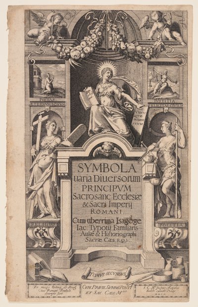 A Symbola varia diversorum címlapja alkotó: Aegidius Sadeler II