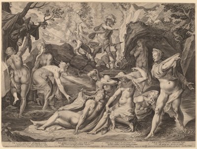 Diana Meglepte Actaeon alkotó: Aegidius Sadeler II after Joseph Heintz the Elder
