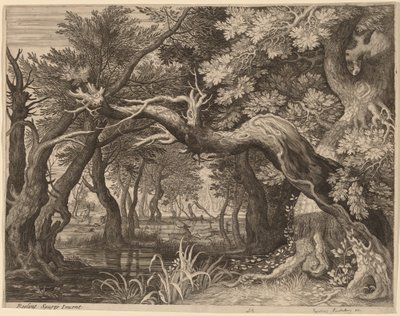 Szarvasvadászat medence mellett alkotó: Aegidius Sadeler II after Roelandt Savery