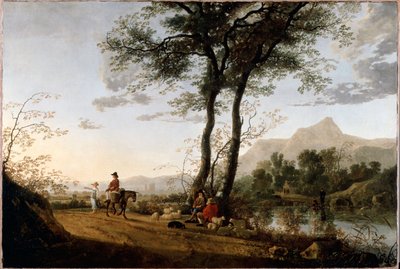 Út egy folyó közelében alkotó: Aelbert Cuyp