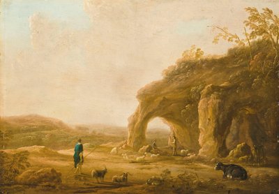 Olaszos tájkép pásztorokkal egy liget mellett alkotó: Aelbert Cuyp