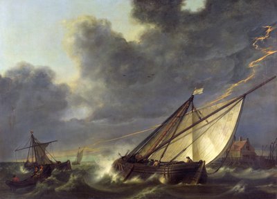 Csónakok Hollandia torkolatában Diep in a Storm alkotó: Aelbert Cuyp