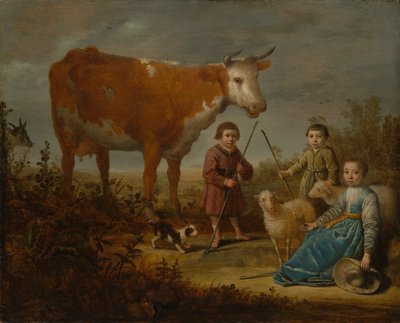 Gyermekek és tehén, 1635-39. alkotó: Aelbert Cuyp