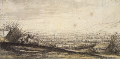 Kiterjedt táj kunyhóval és szarvasmarhával, 17. század vége alkotó: Aelbert Cuyp