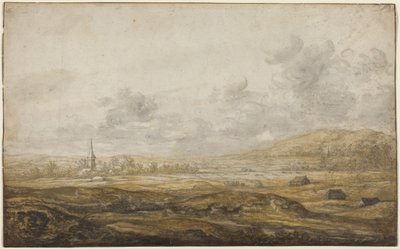 Panorámás táj a Rajna mentén alkotó: Aelbert Cuyp