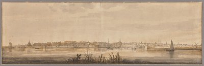 Dordrecht és a Maas folyó panorámaképe alkotó: Aelbert Cuyp