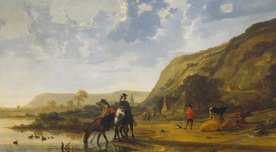 Folyói táj lovasokkal alkotó: Aelbert Cuyp