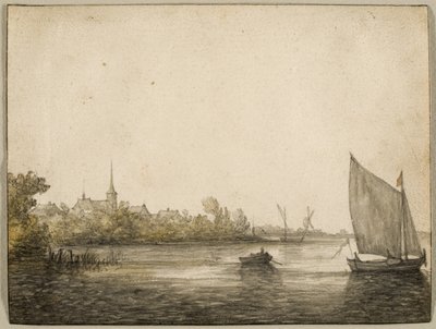 IJsselmonde látképe az Új-Maason át, 1640 körül alkotó: Aelbert Cuyp