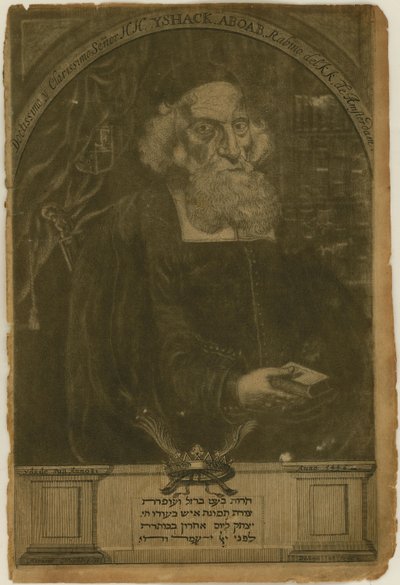 Isaac Aboab da Fonseca portréja 1605-1693, 1681. alkotó: Aernout Naghtegael