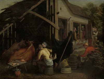 Szerelmes párok egy Country Innben alkotó: Aert Pietersz. (attributed to)