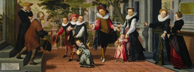 Gazdag gyerekek, szegény szülők, 1599 alkotó: Aert Pietersz.