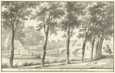 A Hoornbrug Hága és Delft között alkotó: Aert Schouman
