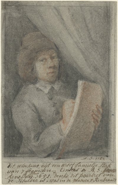 Részlet egy festményről Constantine Daniel à Renesse önarcképével alkotó: Aert Schouman