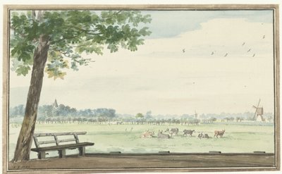 A Hamlet, De Lindt, a Zwijndrechtse Waardban, Meerdervoort közelében alkotó: Aert Schouman